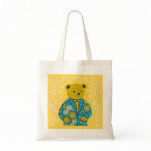 Oso floral Tote Bag