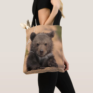 Bolso De Tela Oso grizzly Cub