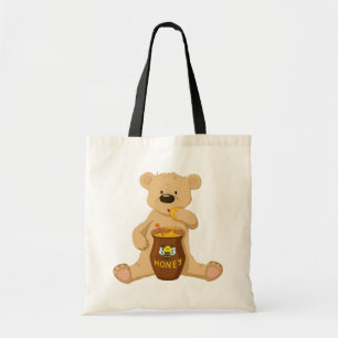 Bolso De Tela Oso lindo que come la miel