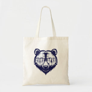 Bolso De Tela Oso Mamá Genial con Gafas de Sol Azul Marino Anima