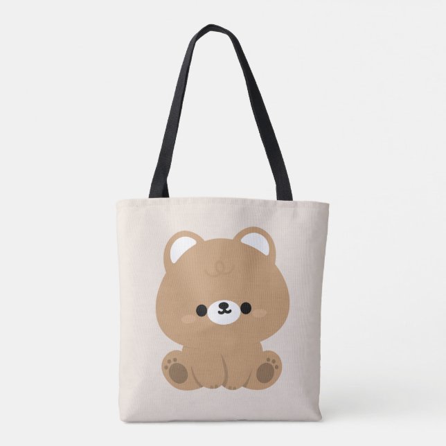Bolso De Tela Oso marrón (Reverso)