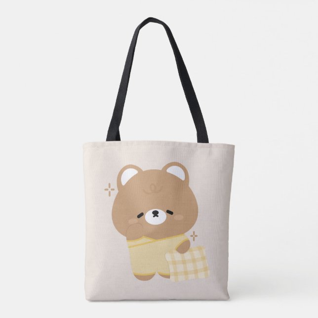 Bolso De Tela Oso marrón (Reverso)