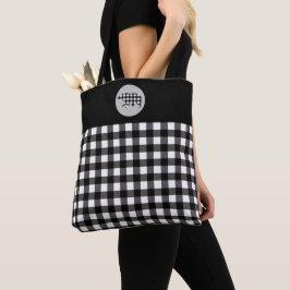 Bolso De Tela Oso negro blanco de búfalo