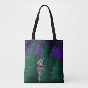Bolso De Tela Oso negro de KiniArt