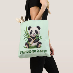 Bolso De Tela Oso Panda alimentado por plantas