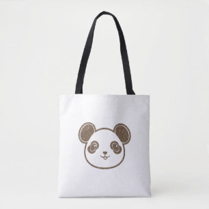 Bolso De Tela Oso Panda angustiado