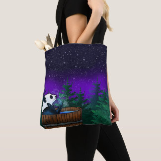 Bolso De Tela Oso panda bañándose  