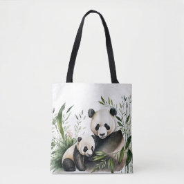 Bolso De Tela Oso Panda Con Cubo