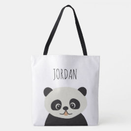 Bolso De Tela Oso panda de ilustracion lindo y personalizado