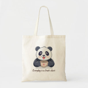 Bolso De Tela Oso Panda Motivador Adorable en Cinta de Correr