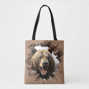 Bolso De Tela Oso Pardo