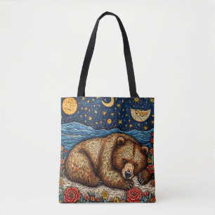Bolso De Tela Oso pardo durmiendo