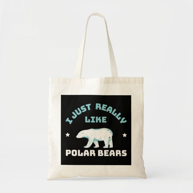 Bolso De Tela Oso polar (Frente)