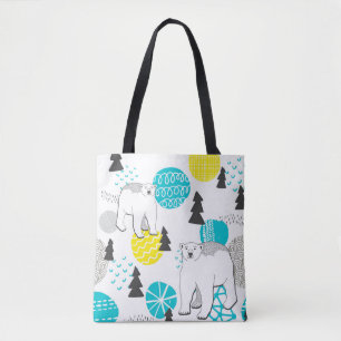 Bolso De Tela Oso polar