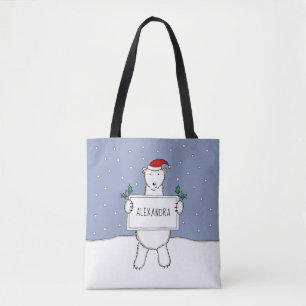 Bolso De Tela Oso polar de Navidades personalizados