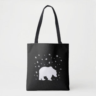 Bolso De Tela Oso Polar En La Nieve