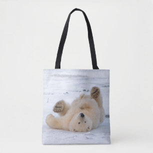 Bolso De Tela oso polar, Ursus maritimus, cachorro rodando 3