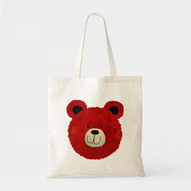 Bolso De Tela Oso Rojo (Frente)