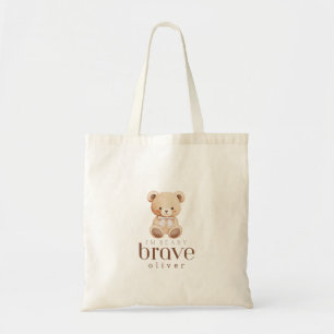 Bolso De Tela oso valiente cáncer infantil personalizado