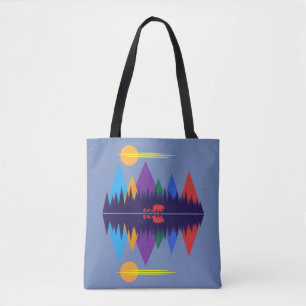 Bolso De Tela Oso y Cubos