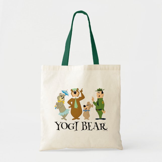 Bolso De Tela Oso Yogi y la rosa clásica de los amigos (Frente)