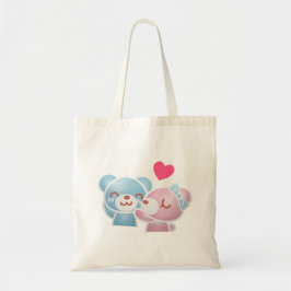 Bolso De Tela Osos de besos cortos y kawaii