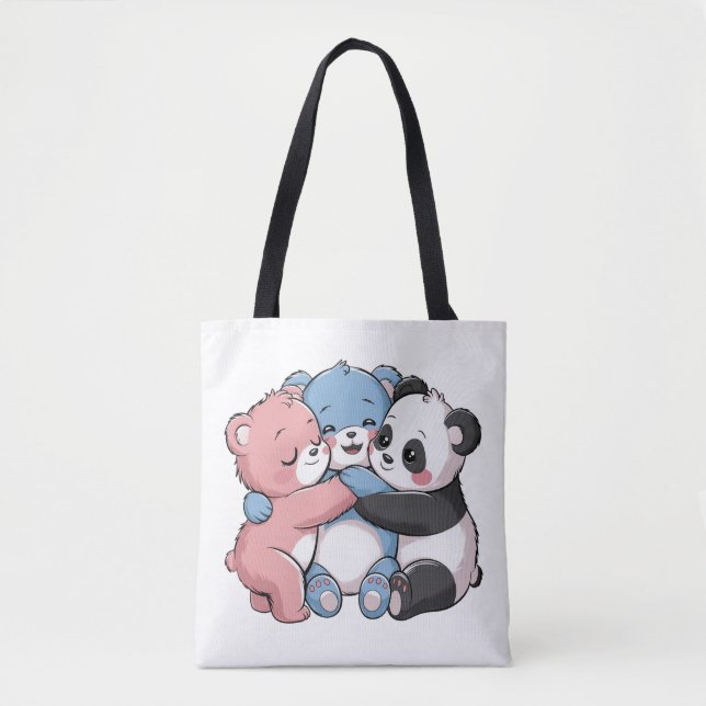 Bolso De Tela Osos de peluche con panda (Anverso)