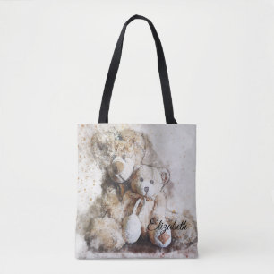 Bolso De Tela Osos de peluche marrones personalizados