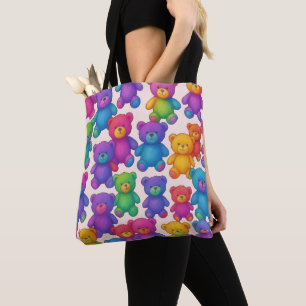 Bolso De Tela Osos De Teddy Coloridos