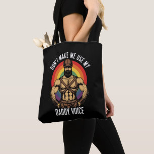 Bolso De Tela Osos gay divertidos no me hacen usar mi voz de pap