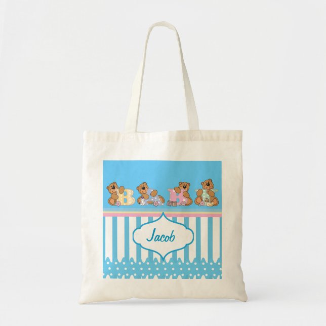 Bolso De Tela Osos pequeños para un niño (Frente)