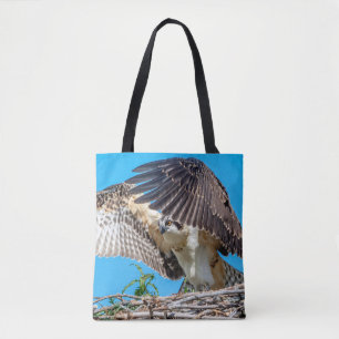 Bolso De Tela Osprey juvenil en el nido
