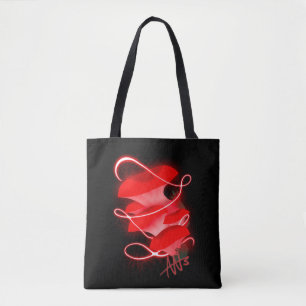Bolso De Tela Ostras encantadas con hongos rojos