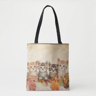 Bolso De Tela Otoño cosecha de gatos