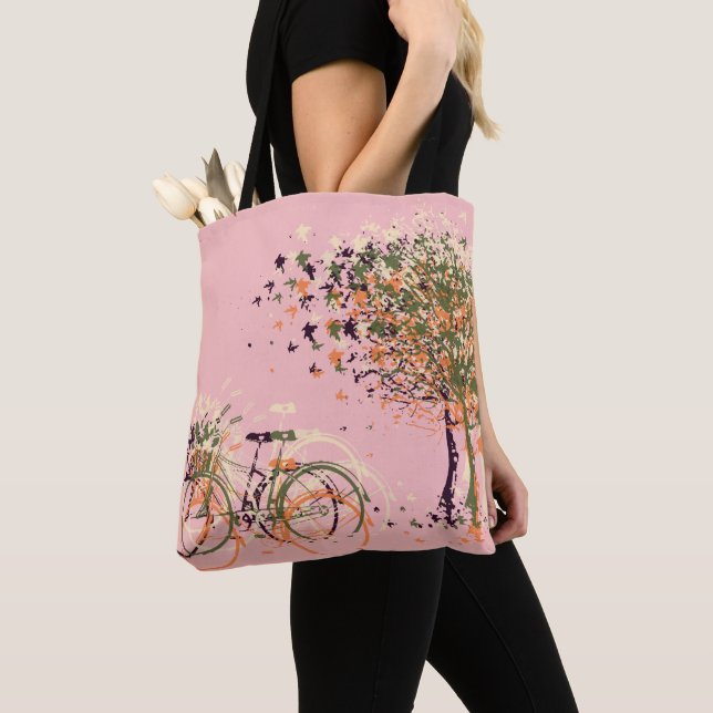 Bolso De Tela Otoño deja árboles #2 (Detalle)