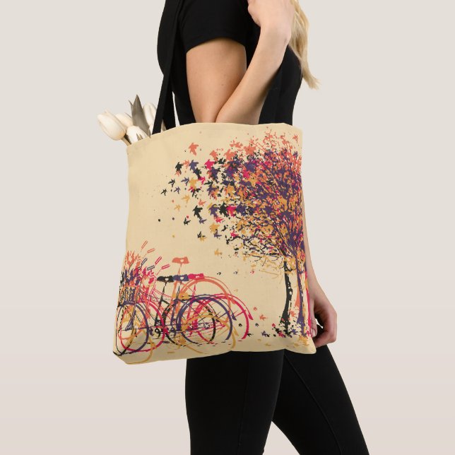 Bolso De Tela Otoño deja árboles #3 (Detalle)