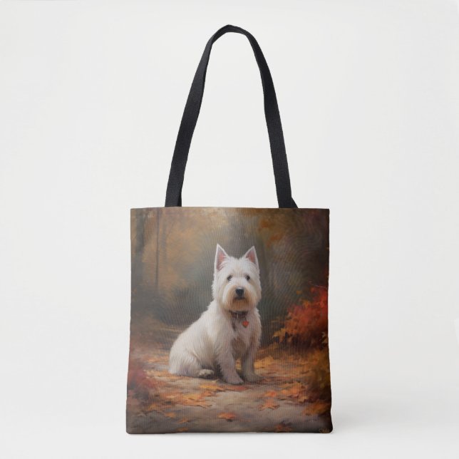Bolso De Tela Otoño del territorio blanco de la región montañosa (Anverso)