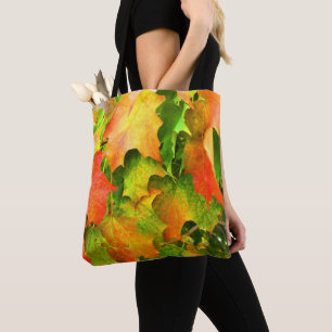 Bolso De Tela Otoño hojas otoño colores otoño Naranja amarillo v