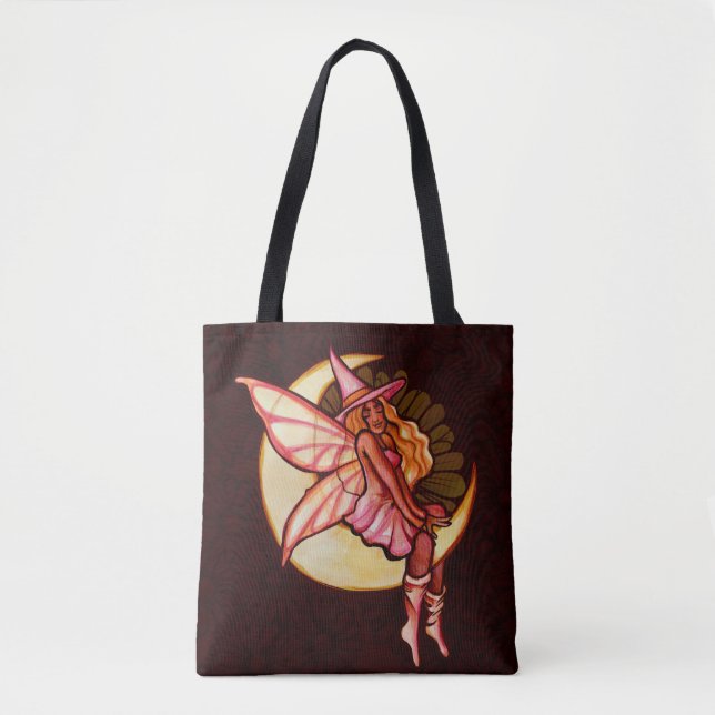 Bolso De Tela Otoño Moon Fairy Witch Daisy Artwork MoonChild (Anverso)