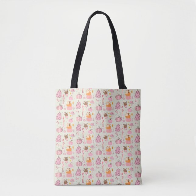 Bolso De Tela Otoño Rosa (Anverso)