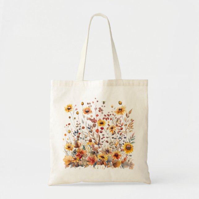 Bolso De Tela Otoño Wildflower Tote Bag Caer Lover (Frente)