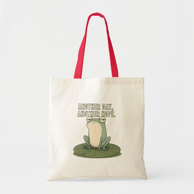 Bolso De Tela Otro Día Otro No Grumpy Frog (Frente)