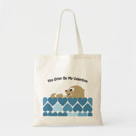 Bolso De Tela Otter Be my Valentine with Hearts