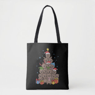 Bolso De Tela Otter Christmas Tree Funny Navidades Gift