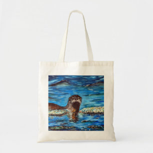 Bolso De Tela Otter in the Waves Painting