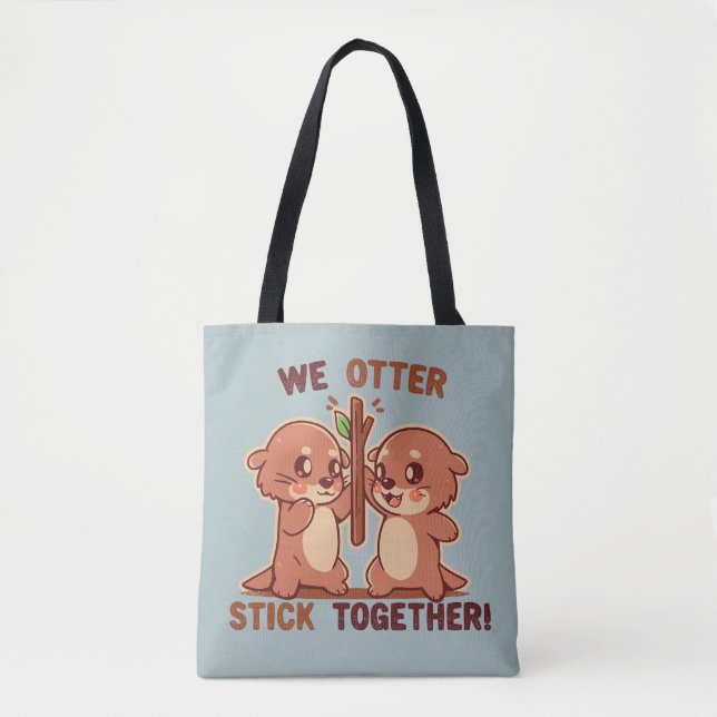 Bolso De Tela OTTER nos mantenemos juntos (Anverso)