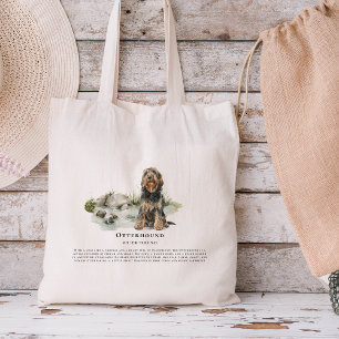 Bolso De Tela Otterhound   Cita de raza de perro acuarela