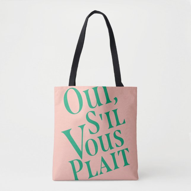 Bolso De Tela Oui, s'il vous plait (Anverso)