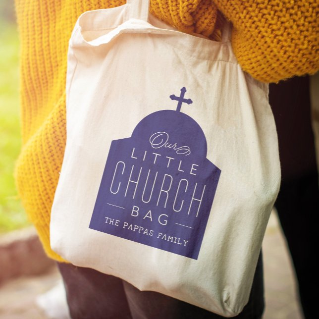 Bolso De Tela Our little church bag cute purple Orthodox dome (Subido por el creador)