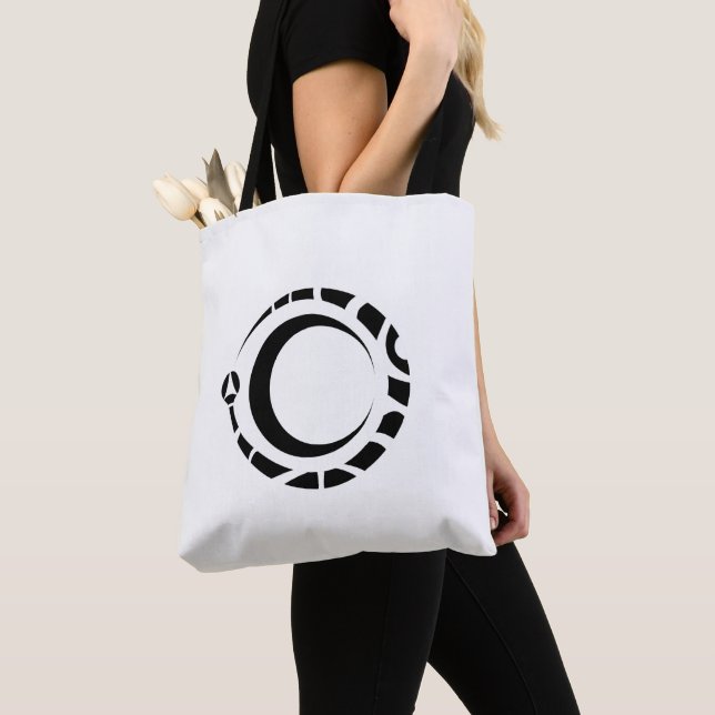 Bolso De Tela ouroboros y luna Pagan Alcheme Tote Bag (Detalle)